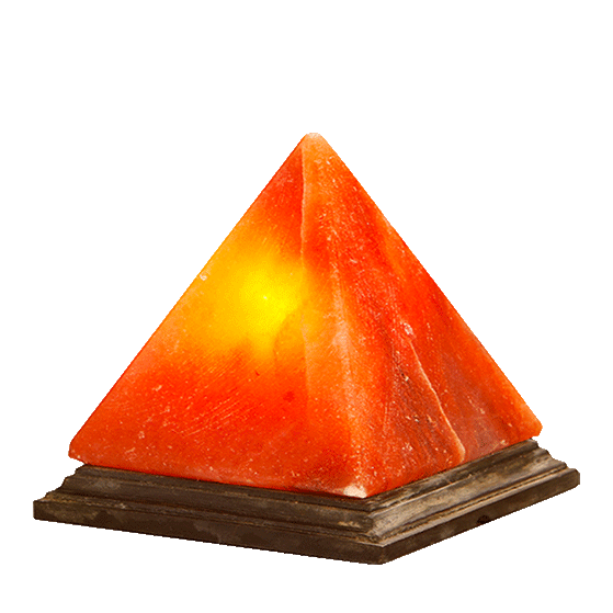 Pyramid salt lamp